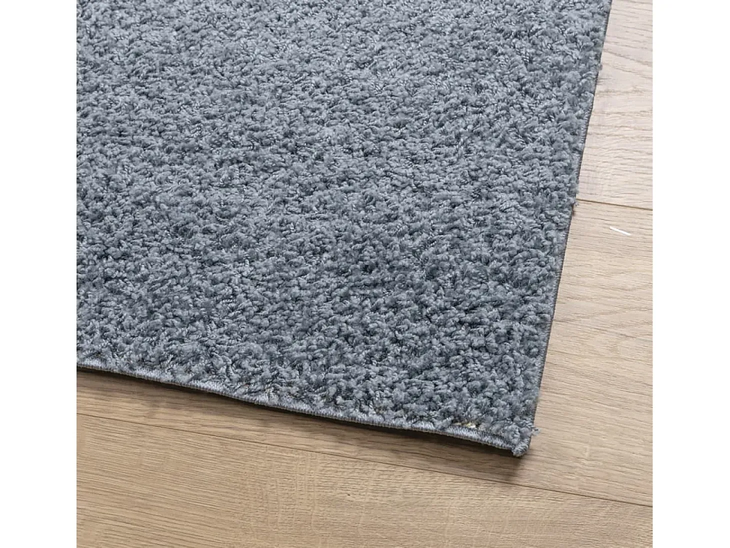 Alfombra peluda PAMPLONA, pelo largo, azul moderno, 80x250 cm
