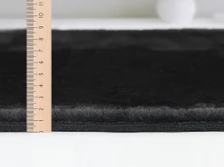 Alfombra piel sintética suave lavable - Negro - 140 x 200 cm - COSY