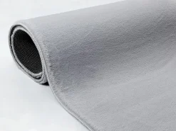 Alfombra piel sintética suave lavable - Gris - 120 cm Redondo - COSY