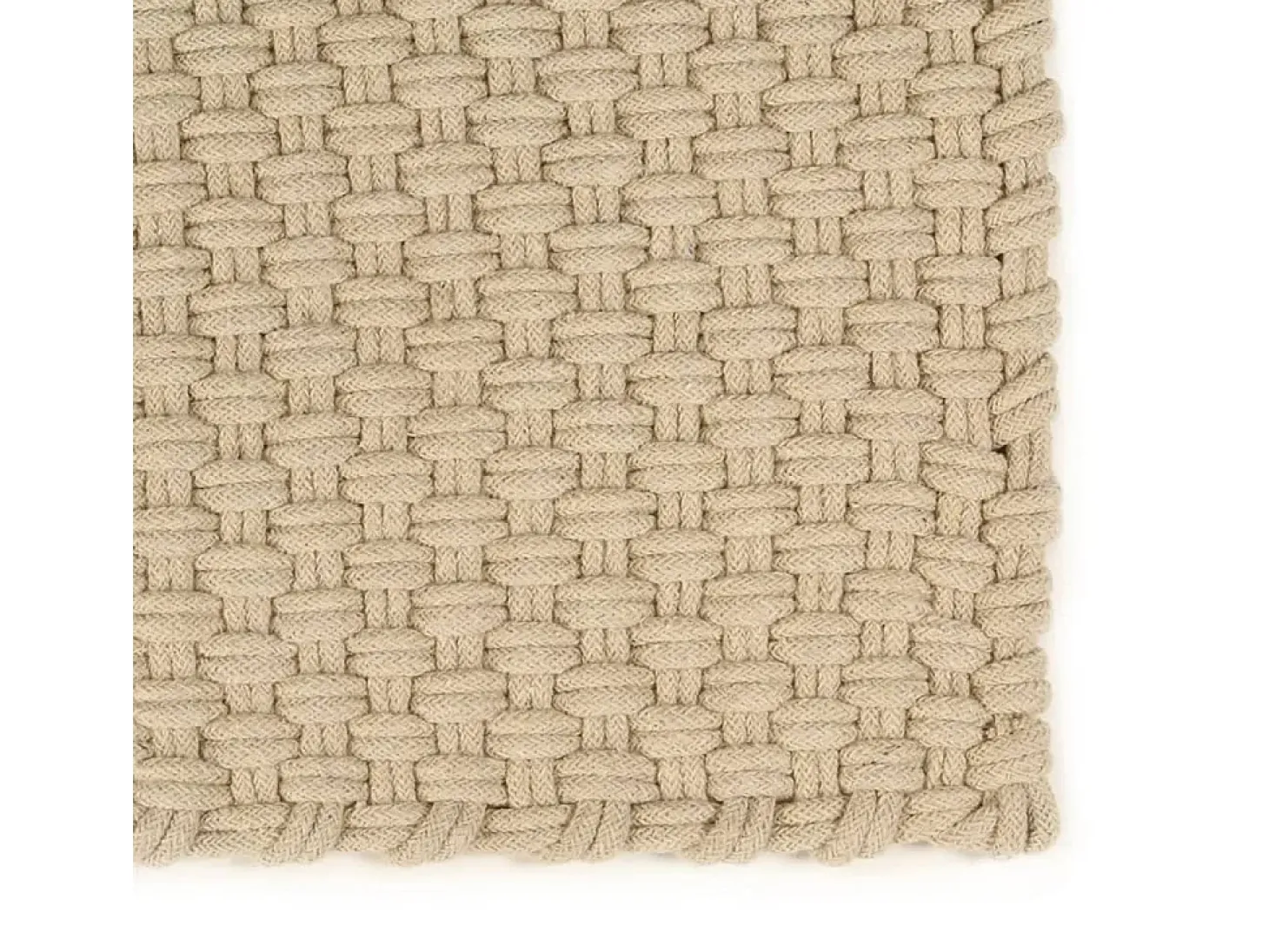 Alfombra rectangular algodón natural 120x180 cm ES46106