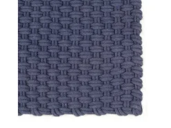 Alfombra rectangular algodón azul marino 180x250 cm ES77441