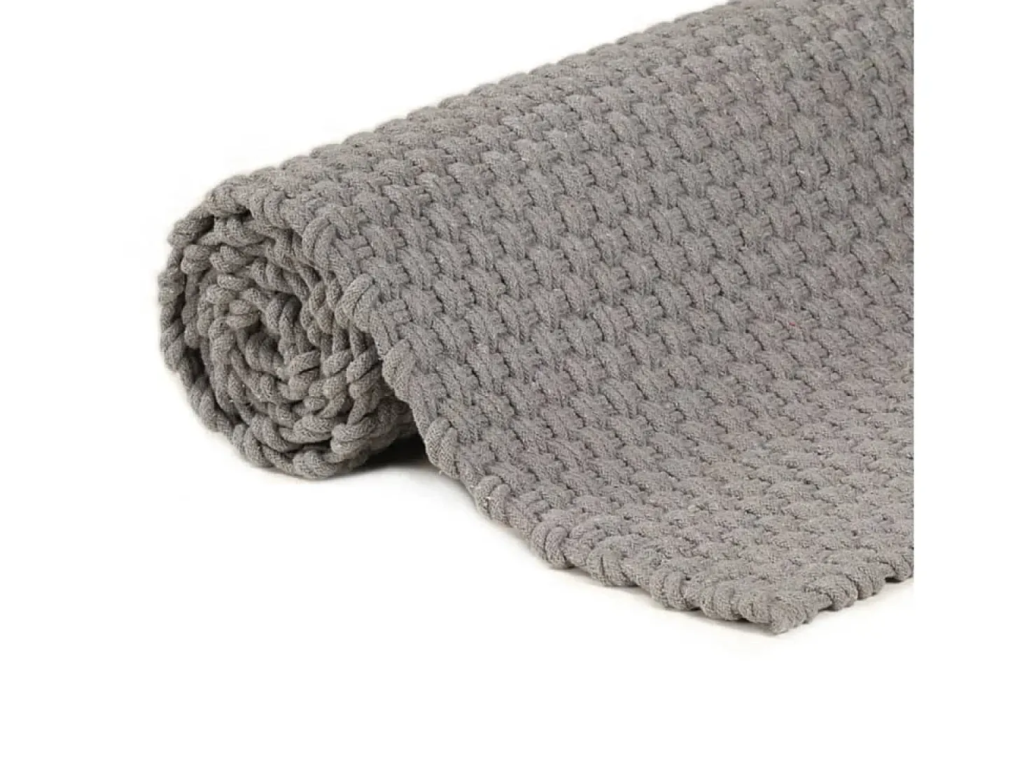 Alfombra rectangular algodón gris 160x230 cm ES23008