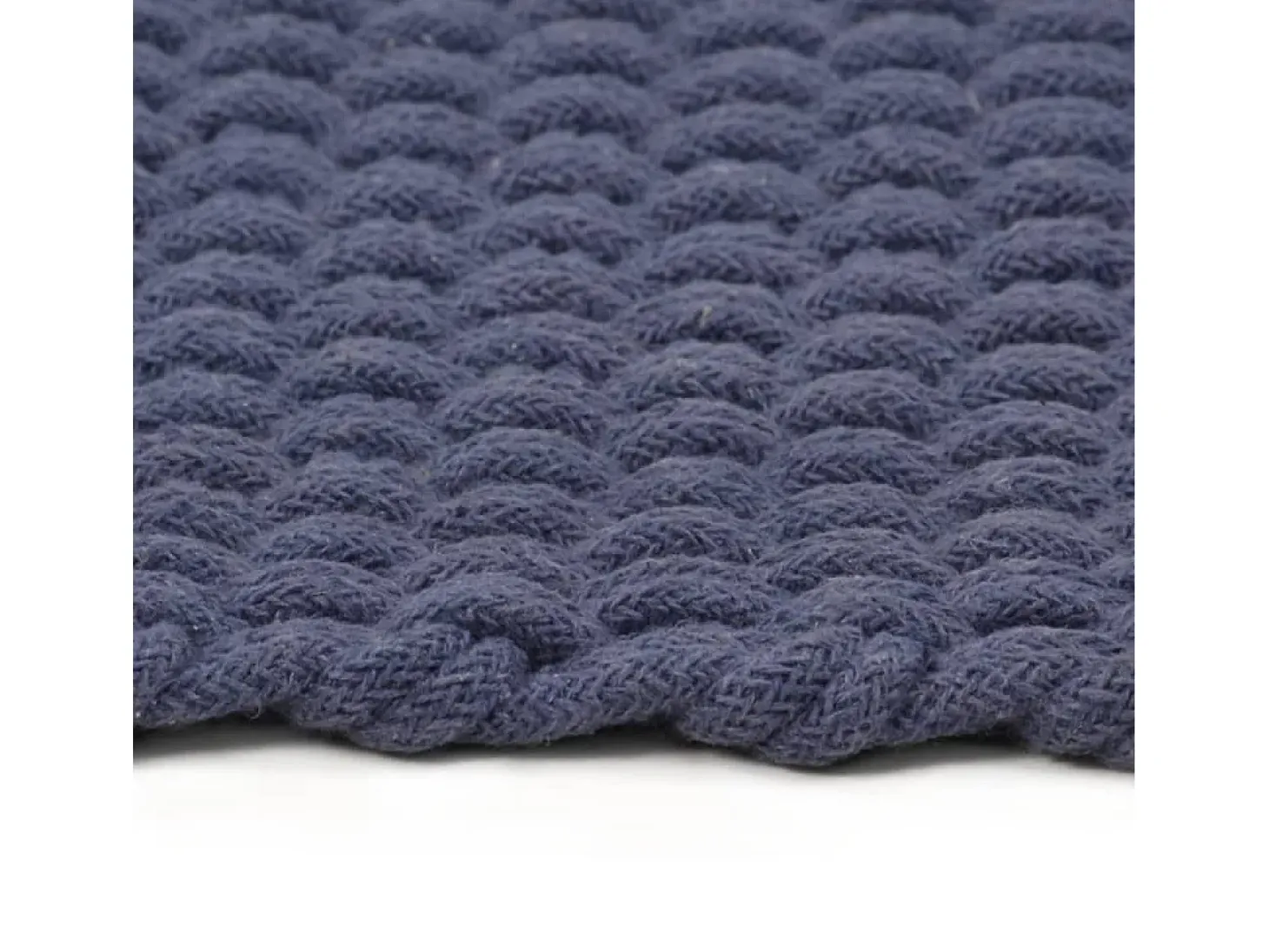 Alfombra rectangular algodón azul marino 160x230 cm ES65642