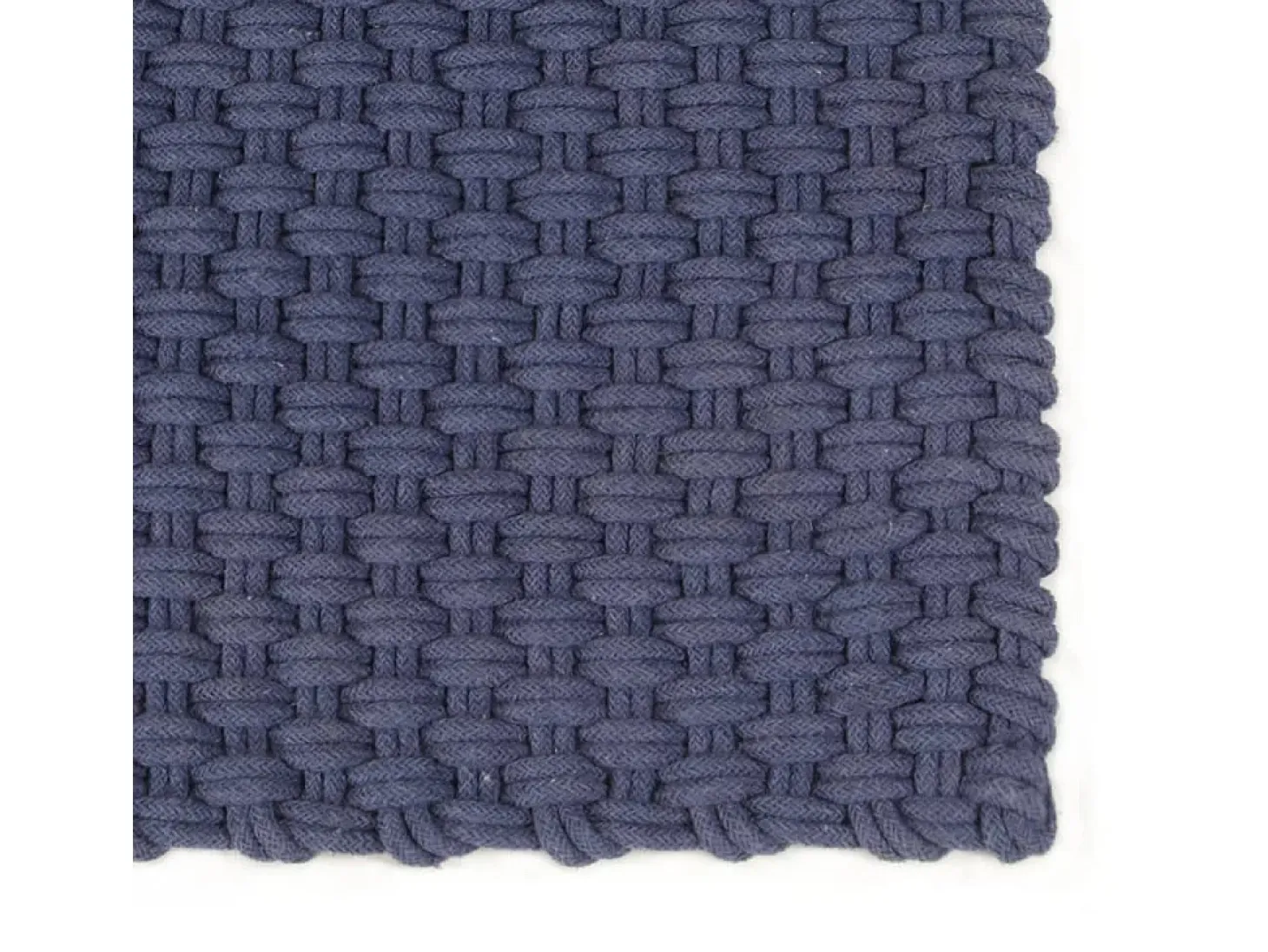 Alfombra rectangular algodón azul marino 160x230 cm ES65642