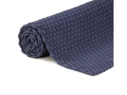 Alfombra rectangular azul marino 160x230 cm algodón