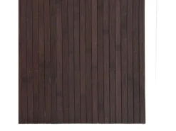 Alfombra rectangular bambú marrón oscuro 80x500 cm