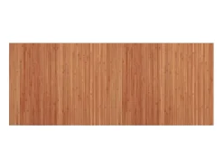 Alfombra rectangular bambú marrón 80x200 cm