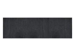Alfombra rectangular bambú gris 60x200 cm