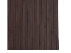 Alfombra rectangular bambú marrón oscuro 80x200 cm