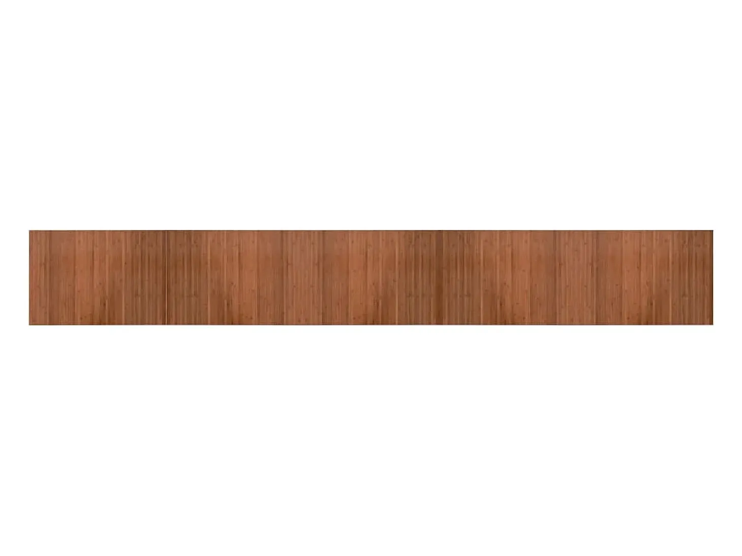 Alfombra rectangular bambú marrón 70x500 cm
