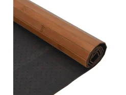 Alfombra rectangular bambú marrón 70x500 cm