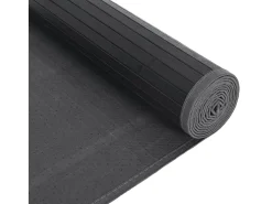 Alfombra rectangular bambú gris 80x1000 cm