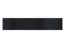 Alfombra rectangular bambú negro 100x500 cm