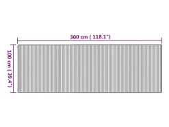 Alfombra rectangular bambú color natural 100x300 cm