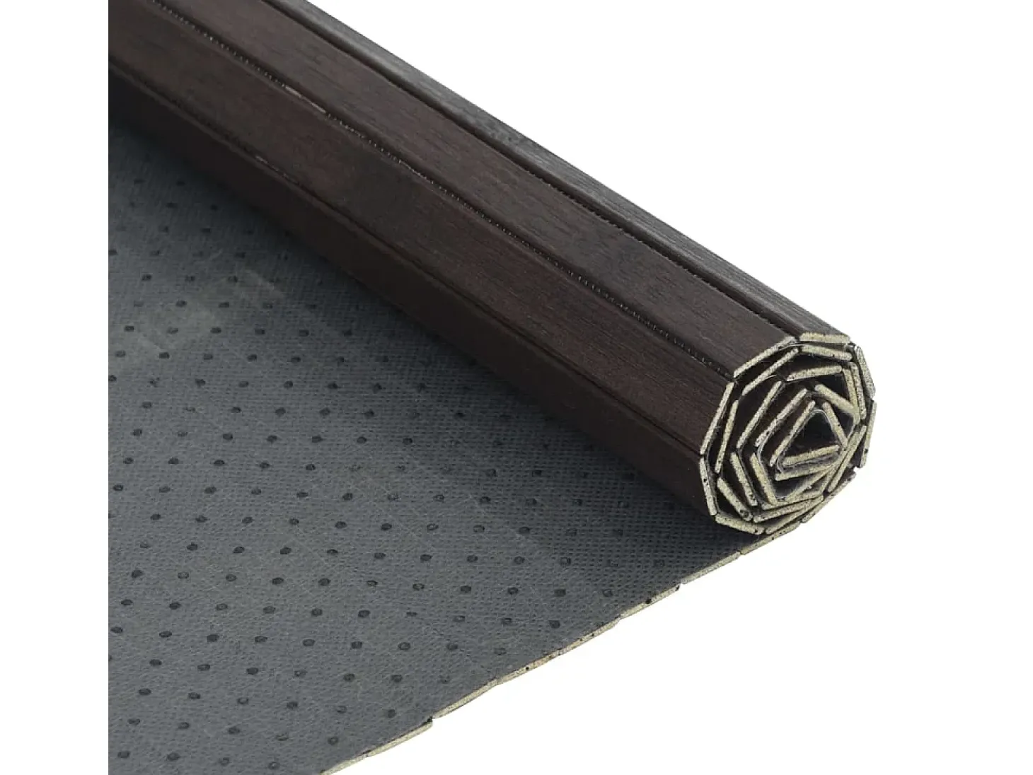 Alfombra rectangular bambú marrón oscuro 60x300 cm