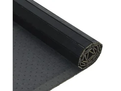 Alfombra rectangular bambú negro 70x200 cm