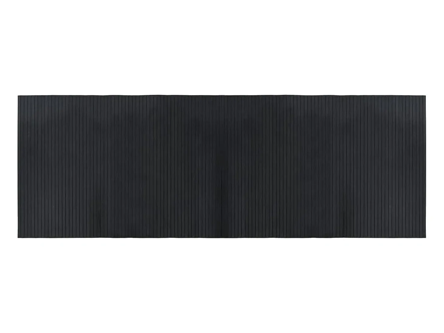 Alfombra rectangular bambú negro 70x200 cm