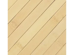 Alfombra rectangular bambú color natural claro 60x200 cm