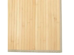 Alfombra rectangular bambú color natural claro 80x300 cm