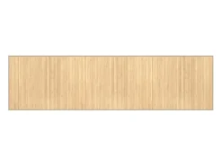 Alfombra rectangular bambú color natural claro 80x300 cm