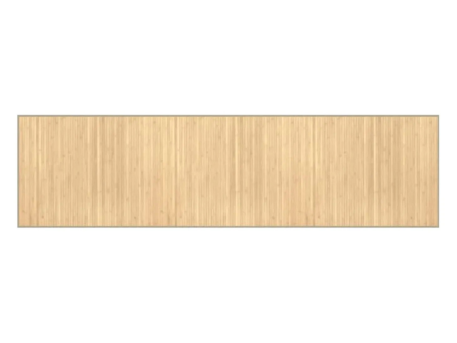 Alfombra rectangular bambú color natural claro 80x300 cm