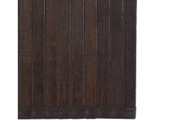 Alfombra rectangular bambú marrón oscuro 100x1000 cm