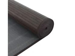 Alfombra rectangular bambú marrón oscuro 70x200 cm