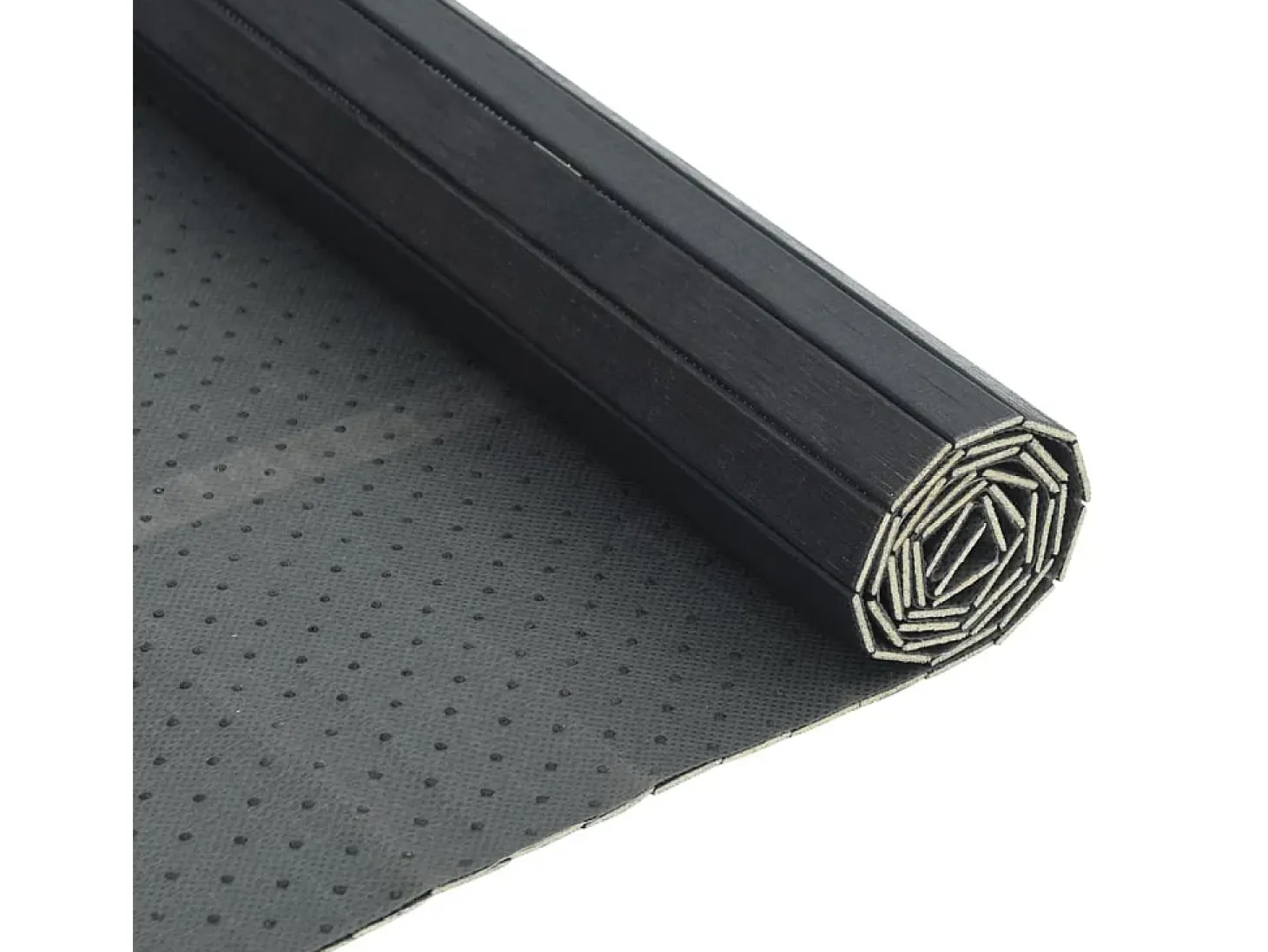 Alfombra rectangular bambú gris 70x200 cm