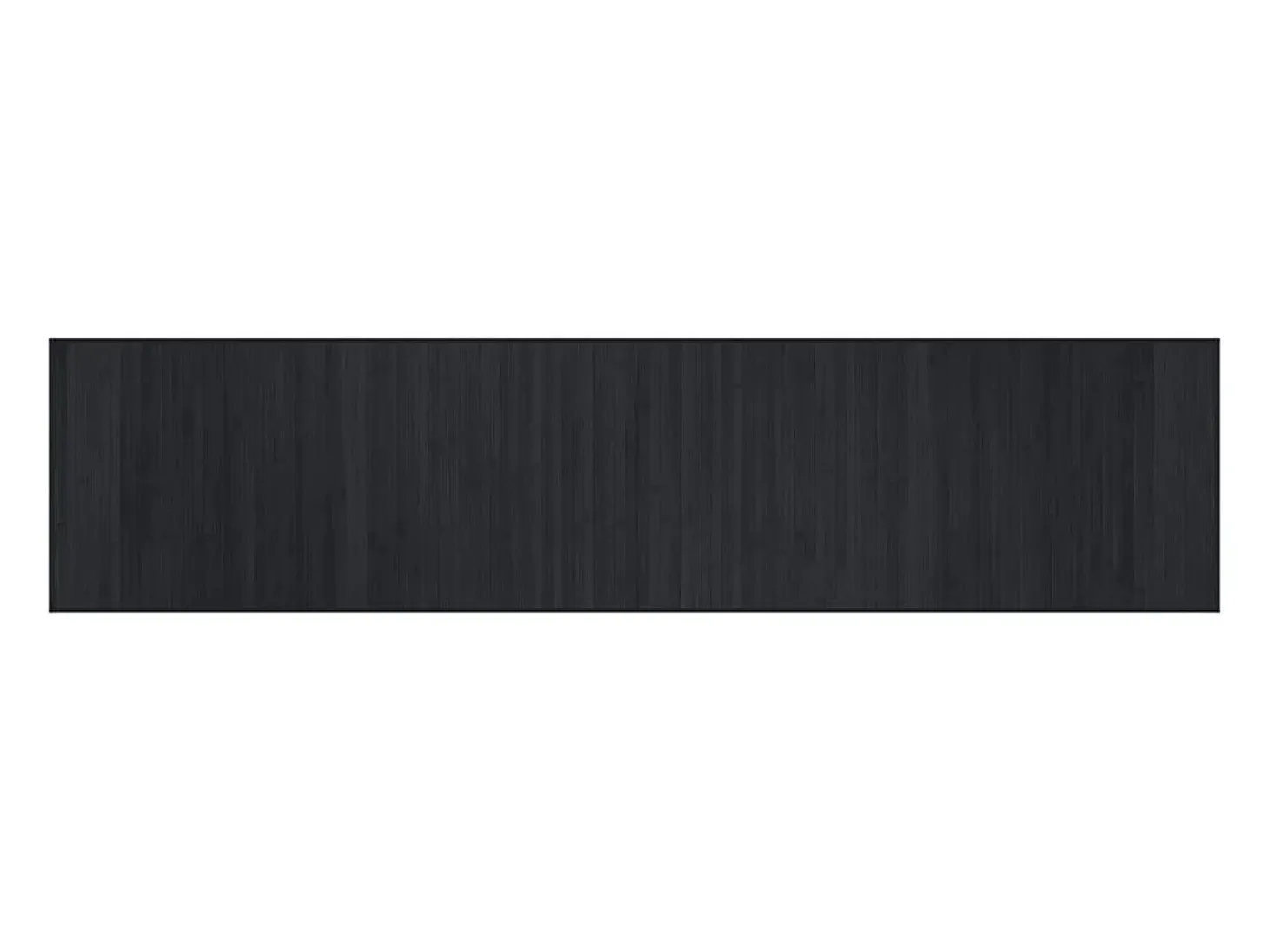 Alfombra rectangular bambú negro 70x300 cm