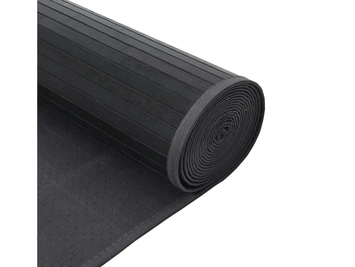 Alfombra rectangular bambú gris 70x400 cm