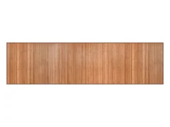 Alfombra rectangular bambú color natural 80x300 cm