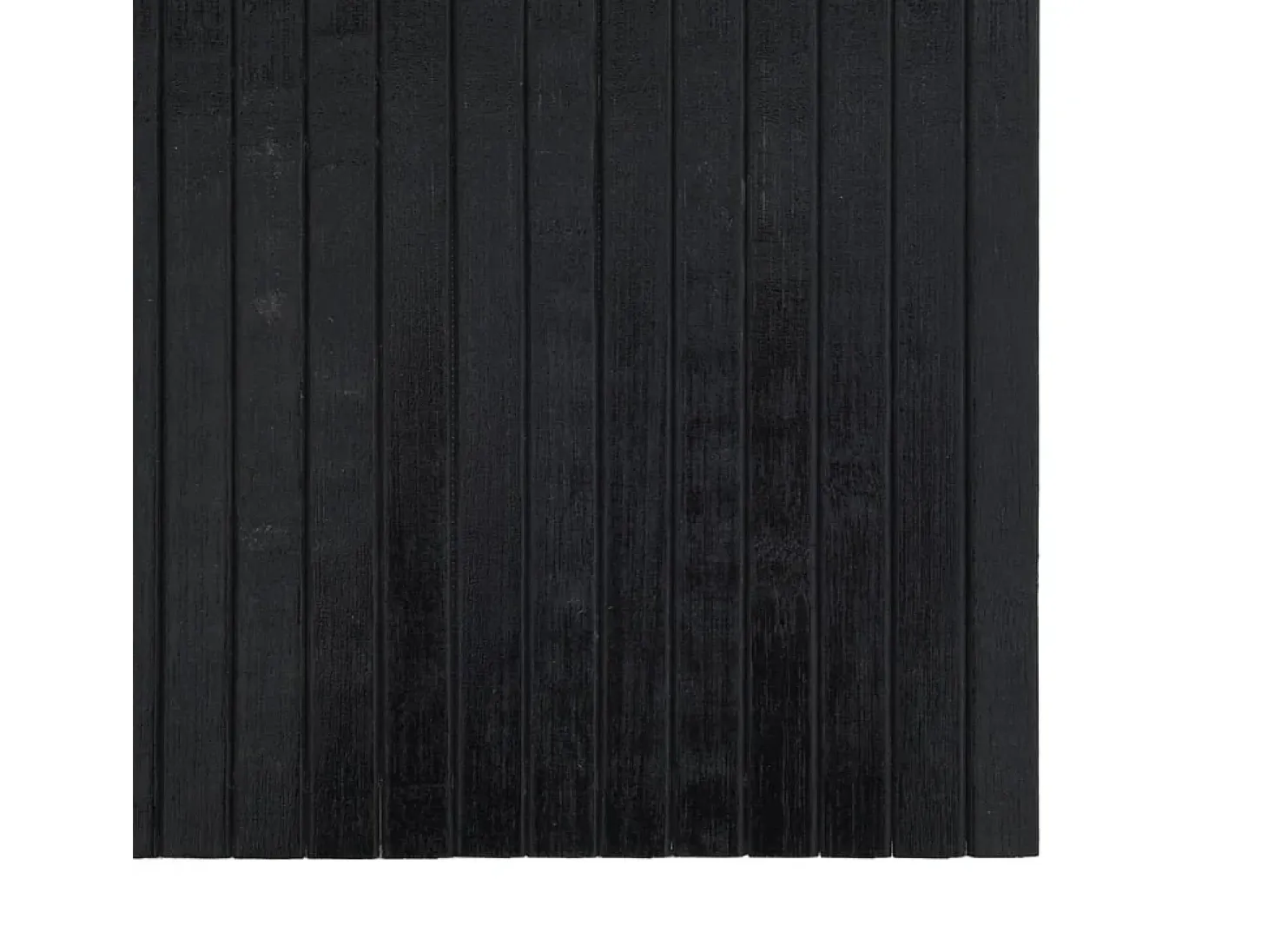 Alfombra rectangular bambú negro 60x300 cm