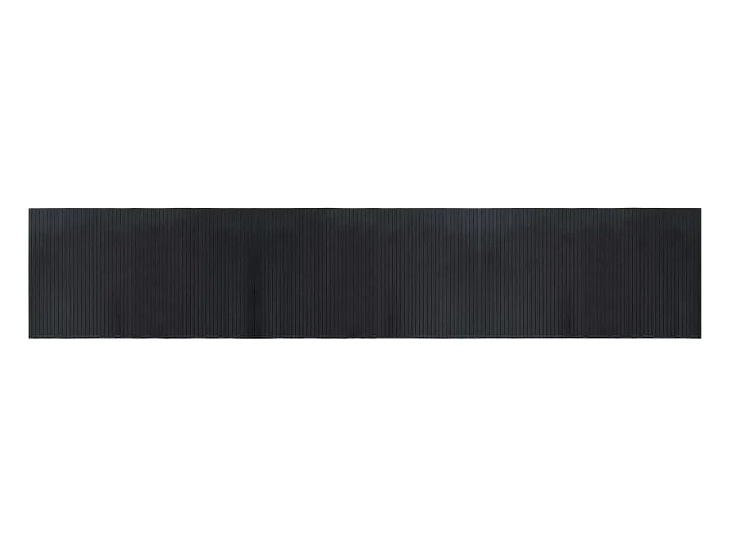 Alfombra rectangular bambú negro 60x300 cm