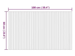Alfombra rectangular bambú color natural 60x100 cm