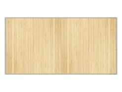 Alfombra rectangular bambú color natural claro 100x200 cm