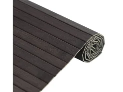 Alfombra rectangular bambú marrón oscuro 70x200 cm