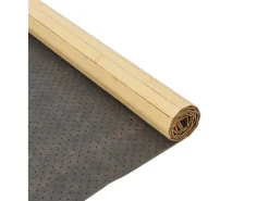 Alfombra rectangular bambú color natural claro 80x300 cm