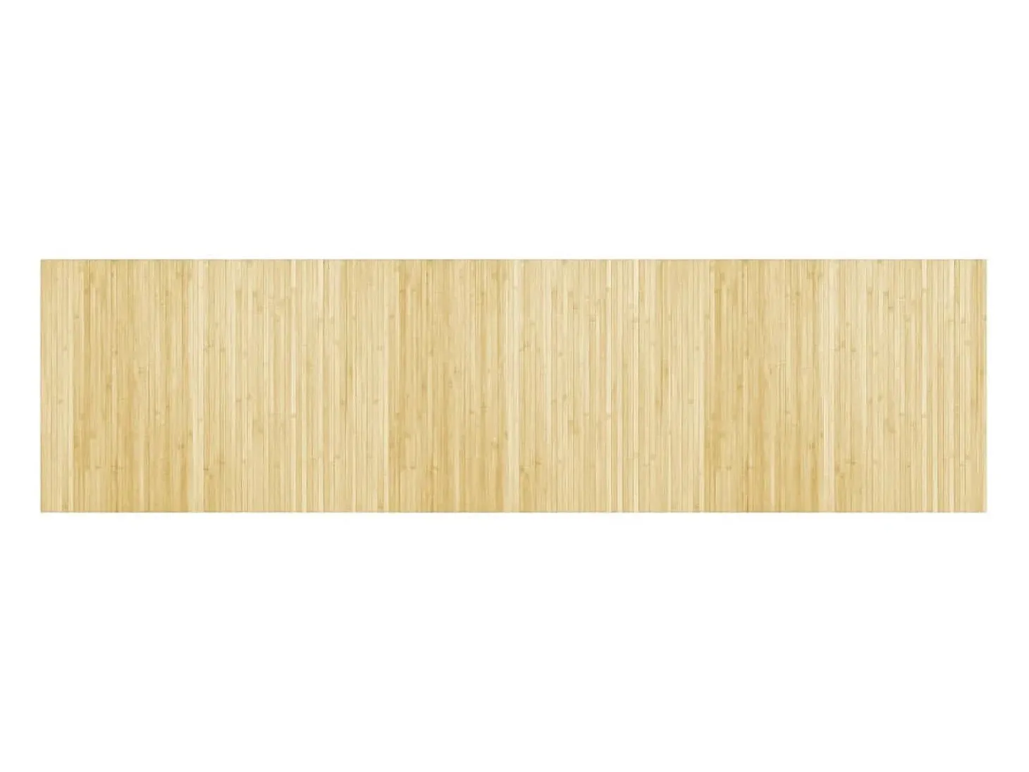 Alfombra rectangular bambú color natural claro 80x300 cm