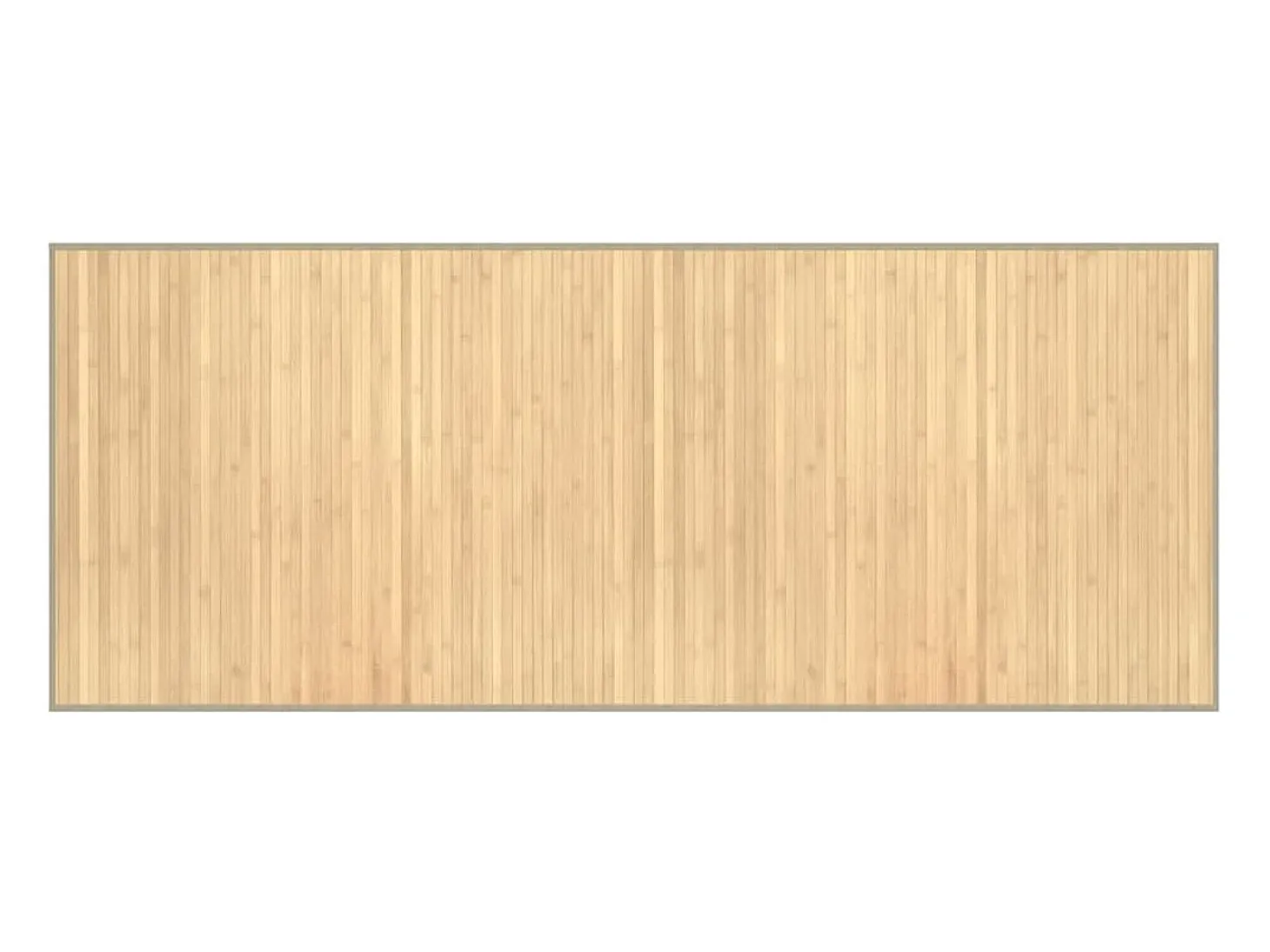 Alfombra rectangular bambú color natural claro 80x200 cm