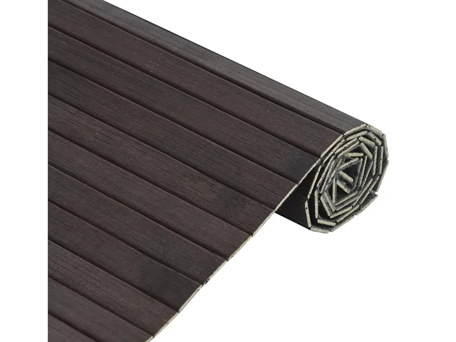 Alfombra rectangular bambú marrón oscuro 100x300 cm