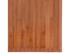 Alfombra rectangular bambú marrón 60x500 cm