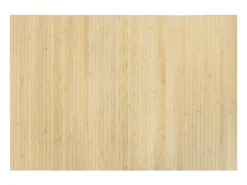 Alfombra rectangular bambú color natural claro 70x100 cm