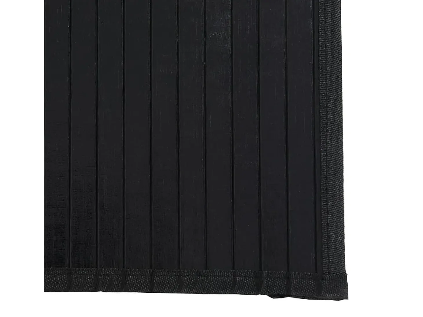 Alfombra rectangular bambú negro 70x500 cm
