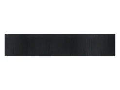Alfombra rectangular bambú negro 100x500 cm