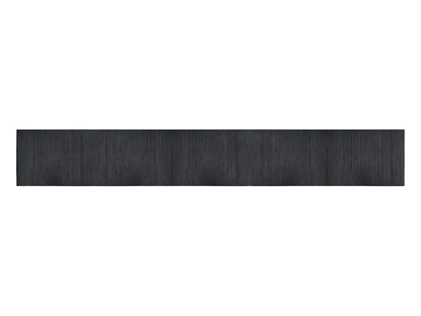 Alfombra rectangular bambú gris 70x500 cm