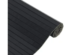 Alfombra rectangular bambú negro 70x500 cm