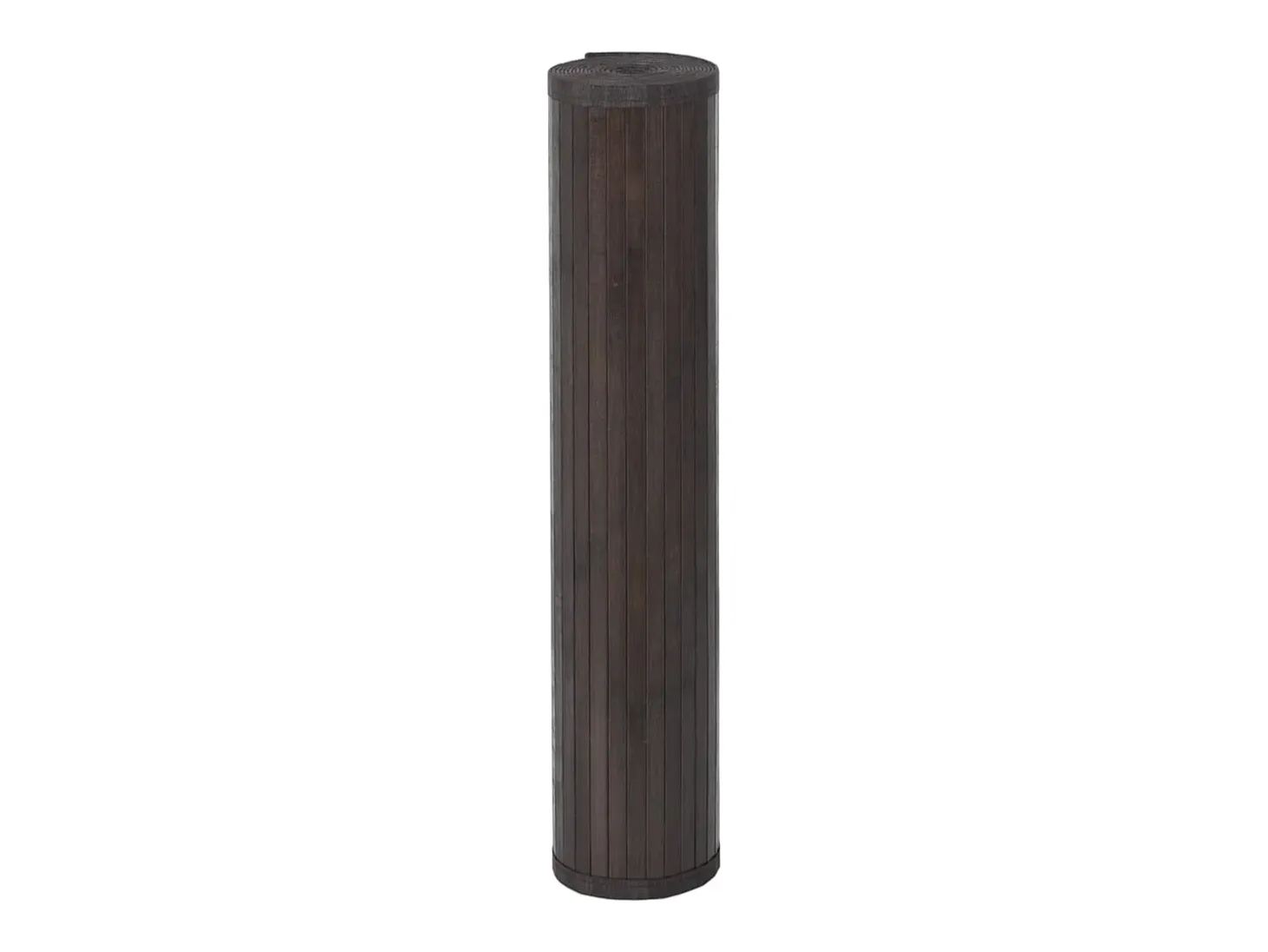 Alfombra rectangular bambú marrón oscuro 100x300 cm