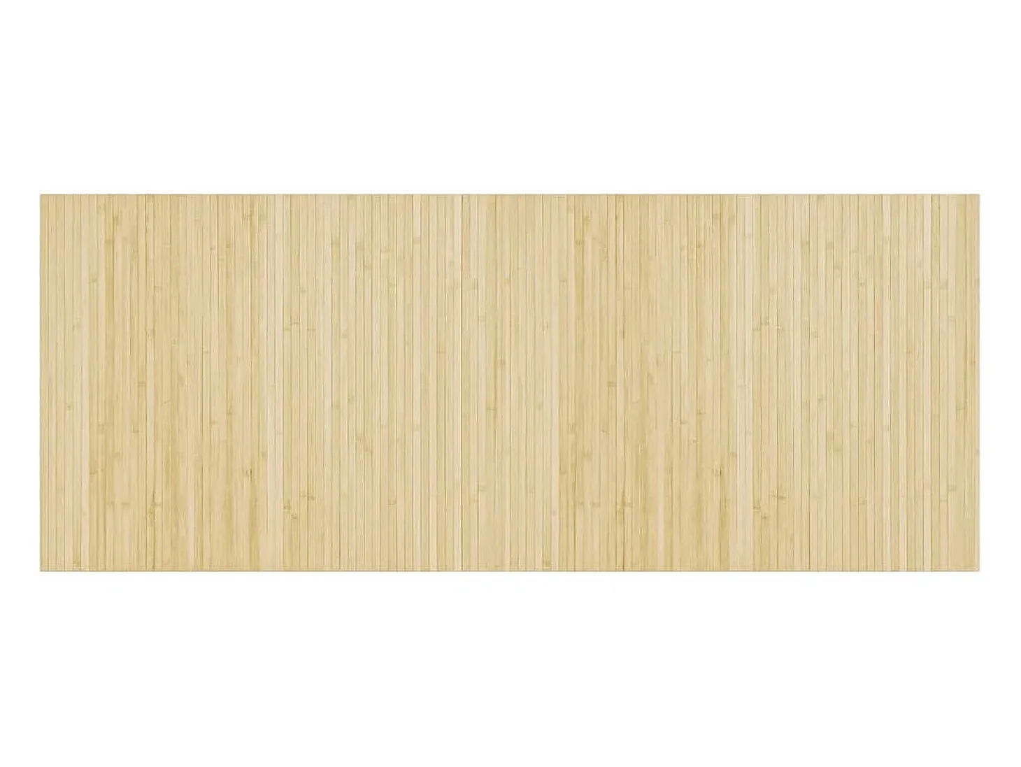 Alfombra rectangular bambú color natural claro 80x200 cm