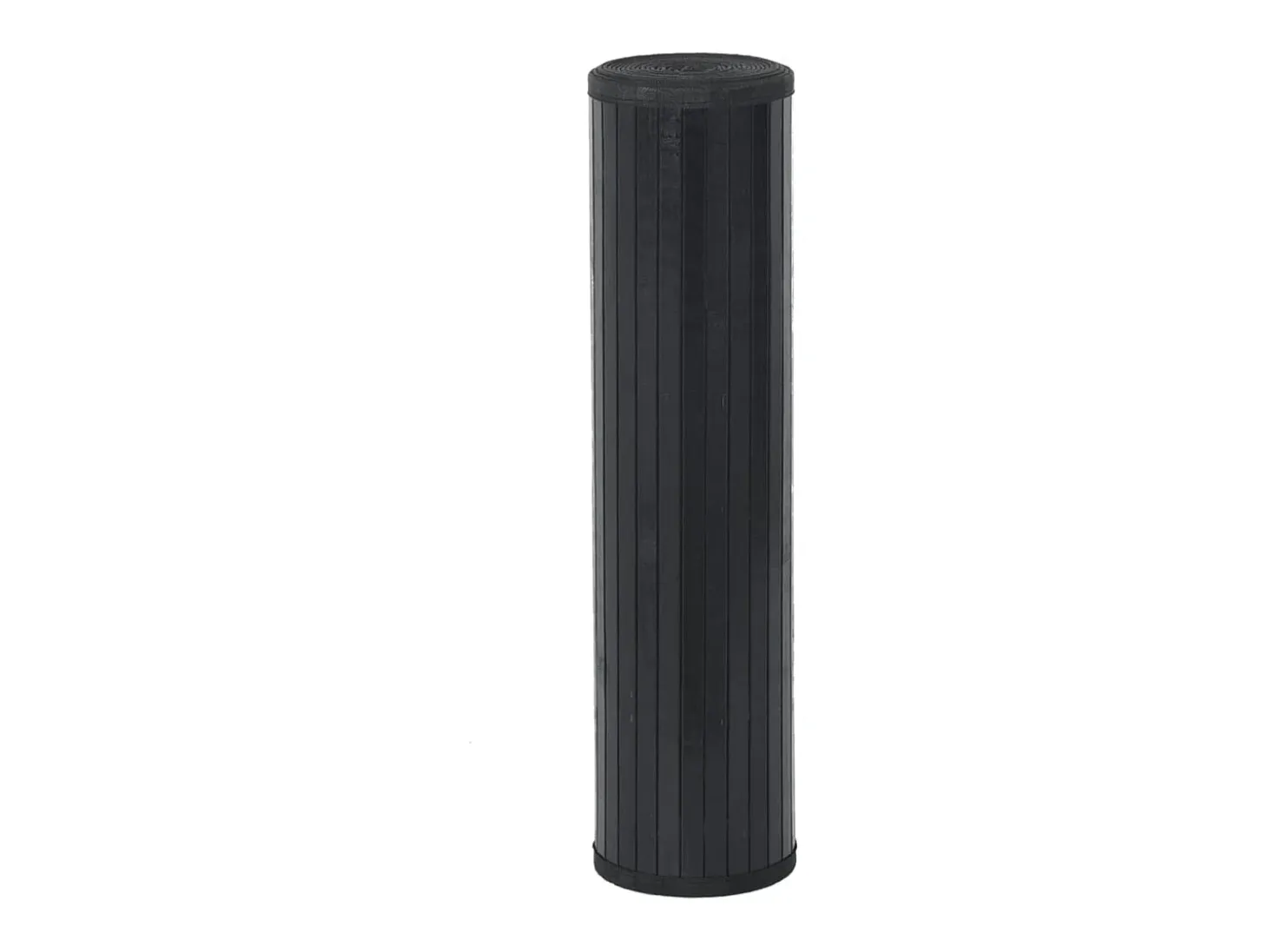 Alfombra rectangular bambú negro 70x200 cm
