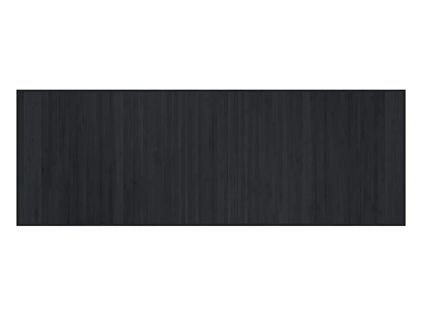 Alfombra rectangular bambú negro 70x200 cm